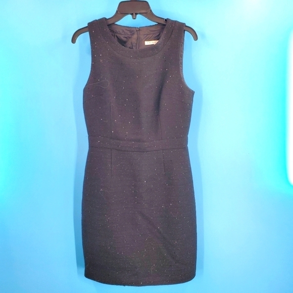 Trina Turk black sleeveless midi dress with sparkles - Picture 1 of 16